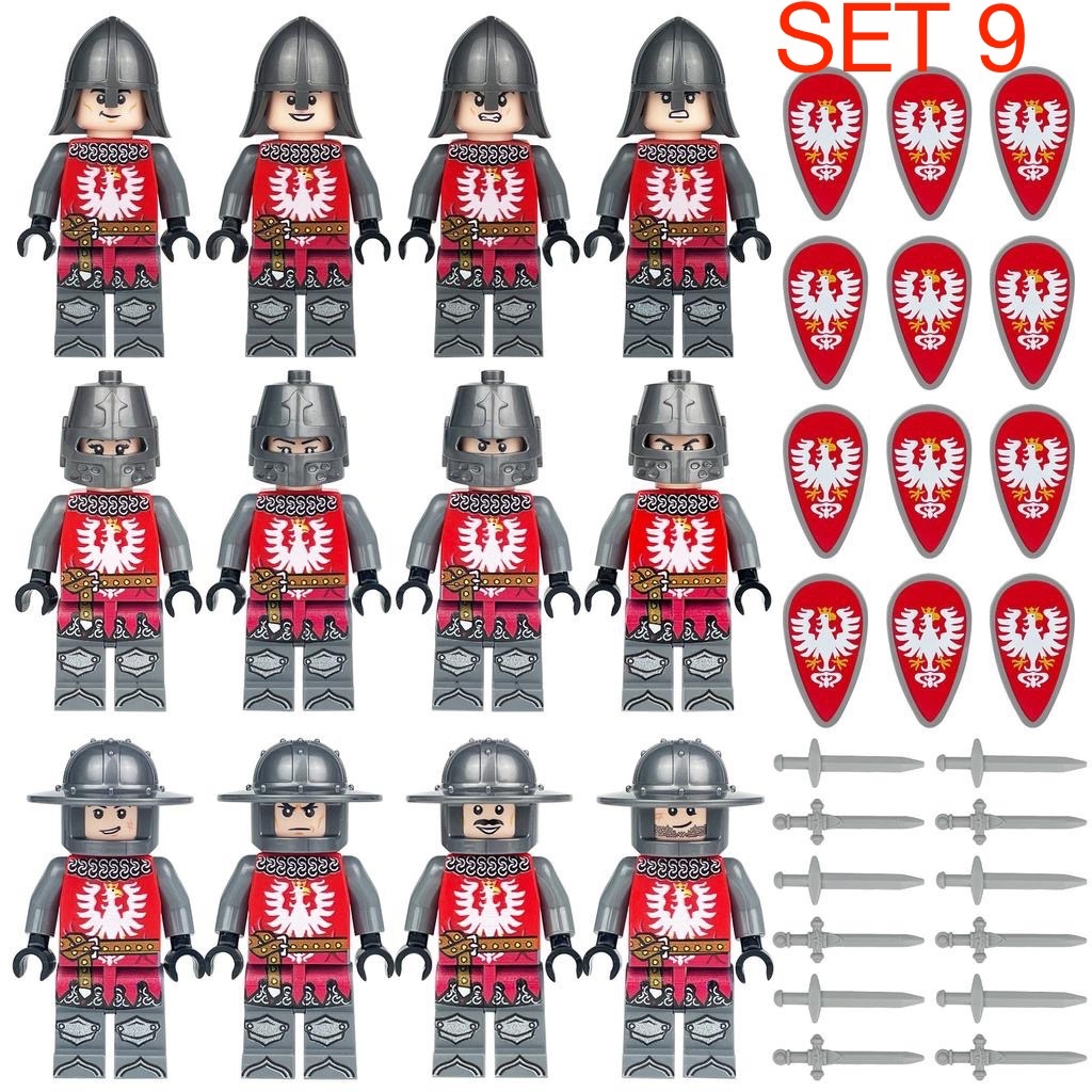 Figúrky Rytieri 4 (8ks) typ lego, nové, nehrané - 9