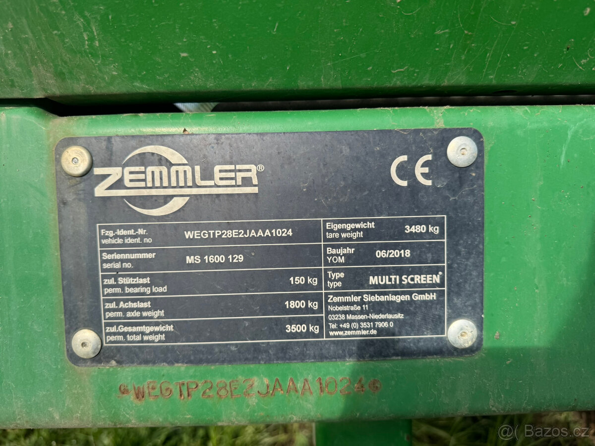 Třídička Zemmler MS1600 - 9