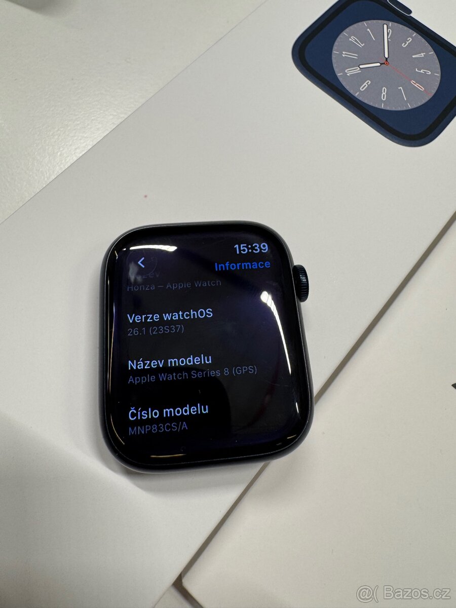 Apple Watch 8 45mm Midnight Blue - Krásný stav - 9