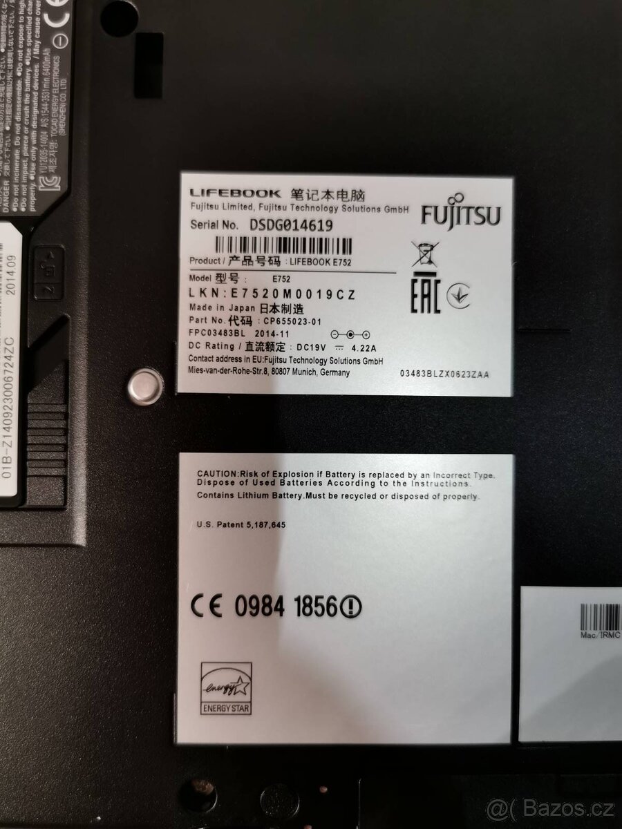 Fujitsu LifeBook E752 - 9