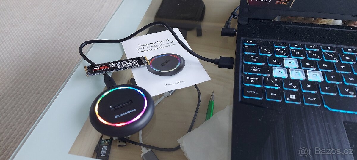 SDokovací stanice pro SSD M.2 PCIE/NVMe,M.2 SATA III,nová. - 9