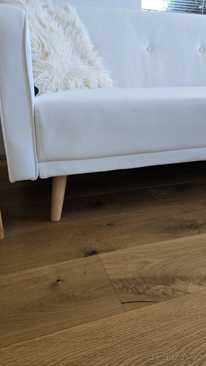 Bílá rozkládací sedacka Regor - 9