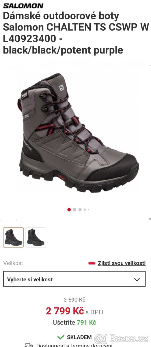 Dámské zimní boty Salomon CHALTEN TS vel.39 1/3 - 9