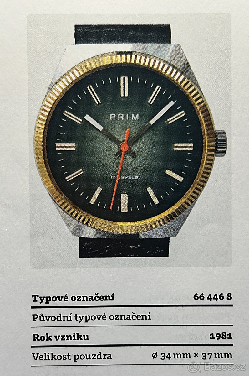 Československé Retro Vintage hodinky PRIM Ala Rolex Zelené - 9