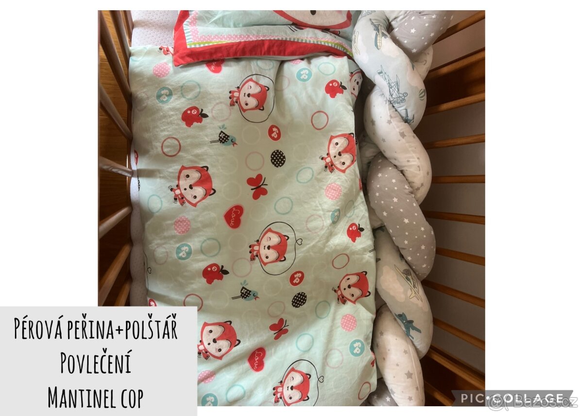 Postýlka s přebalovací komodou, dřevěná - 9