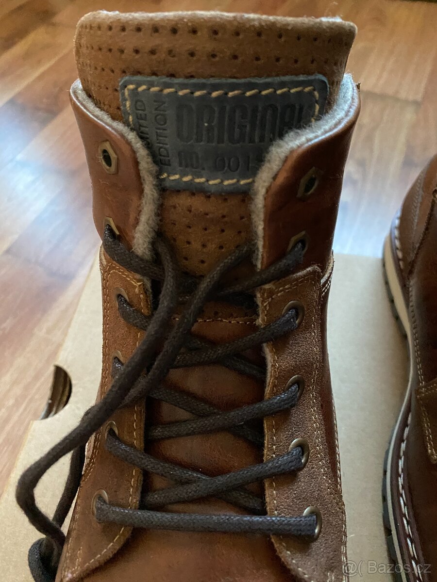 Nové pánské zimní kožené boty Baťa s teplou podšívkou - 44 - 9
