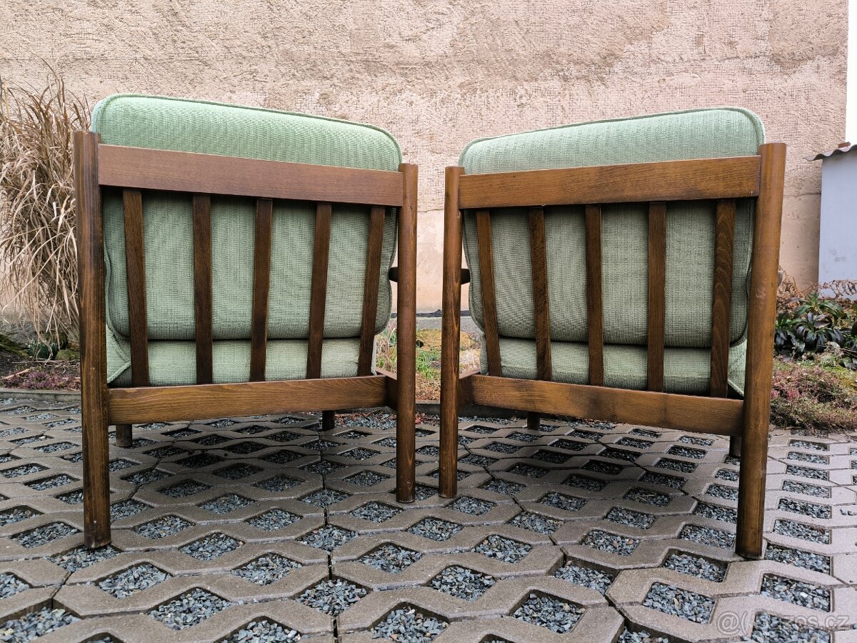 Retro párová křesla TON - Brusel 60. léta - 9