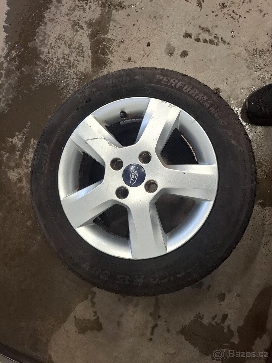 Prodám pěkné alu disky 4x108 195/60 R15, ET 52.5 - 9