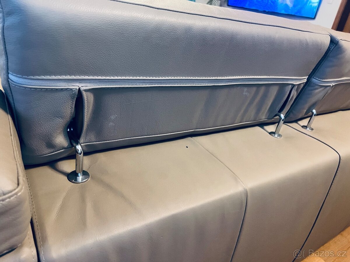 Kožená rohová sedačka 5 místná - 9