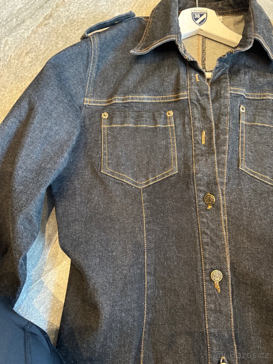 Dlouhý džínový kabátek s rozparky - Casual Woman - 9