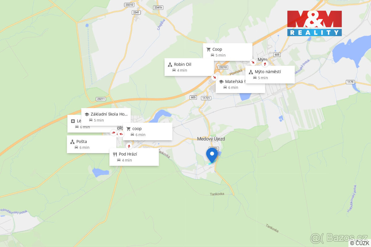 Prodej pozemku k bydlení, 1278 m², Medový Újezd - 9