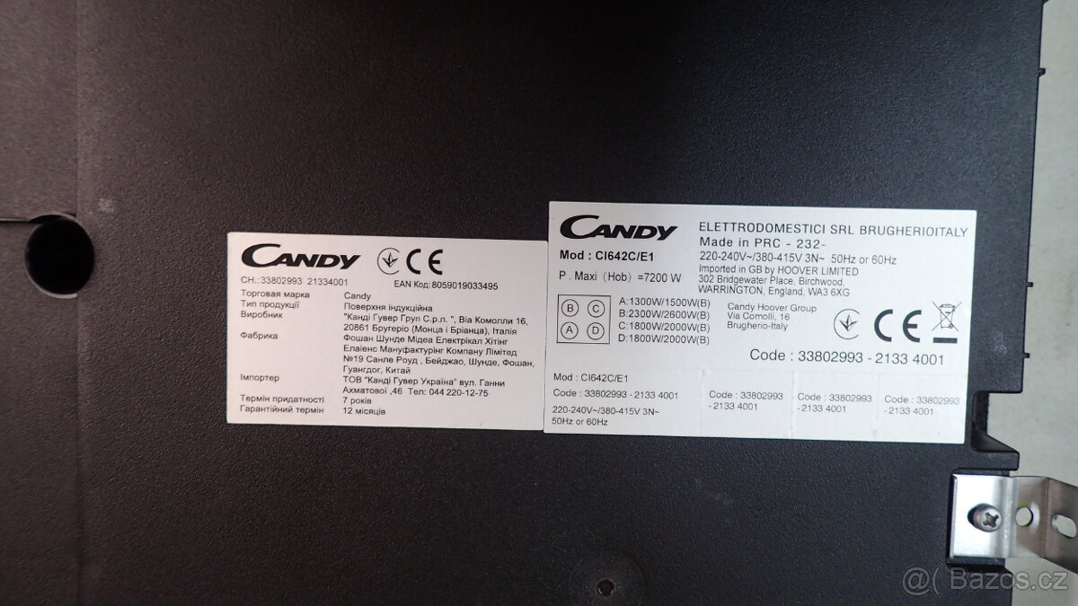 Indukční Varná deska CANDY CI642C/E1 - 9