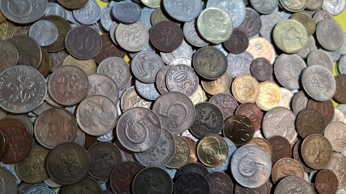 Hromada československých minci - přes 550 Ks č.6 - 9