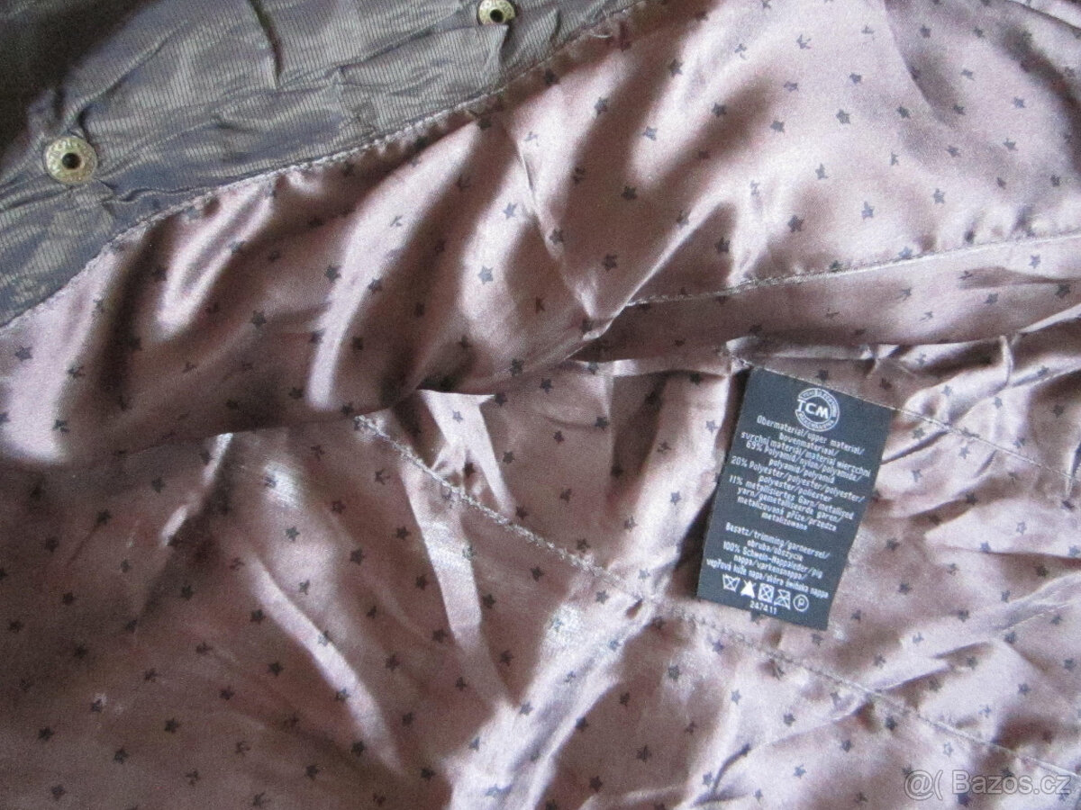 Bunda pravá kůže / látka, vel. L/40, s podšívkou - 9