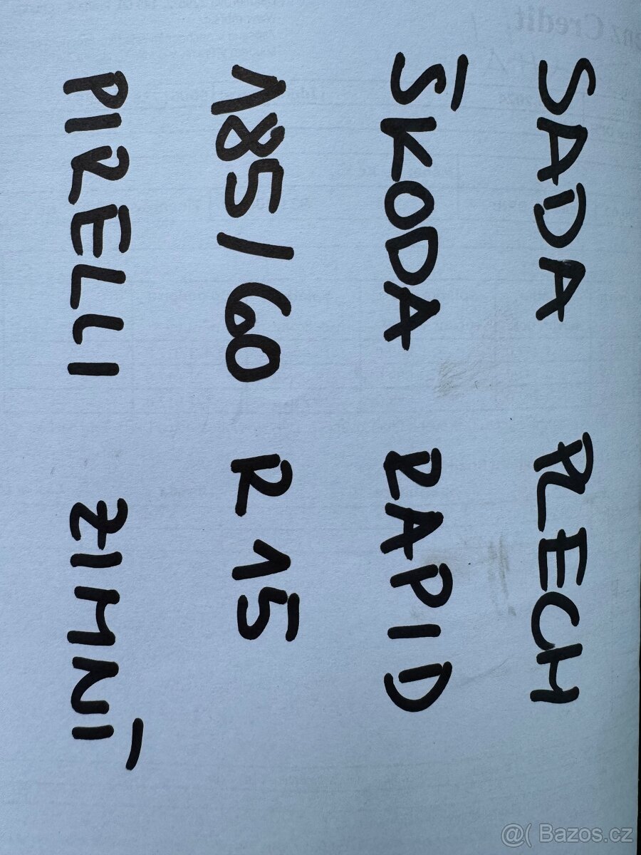 Sada disků Škoda Rapid 5x100 vč. pneumatik 185/60 R15 - 9