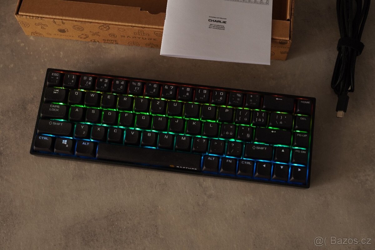 Mech. herní klávesnice Rapture CHARLIE ULTIMATE, Silent Red - 9