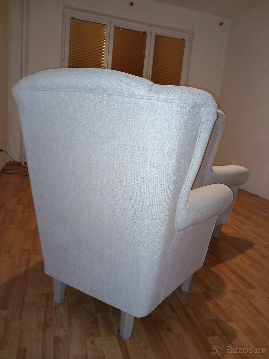 KLIPOS křeslo SS02 – bílá káva - 9