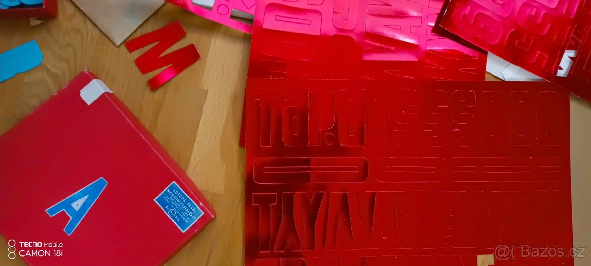 Za vše 49,-3sady nepoužité retro písmena a číslice - 9