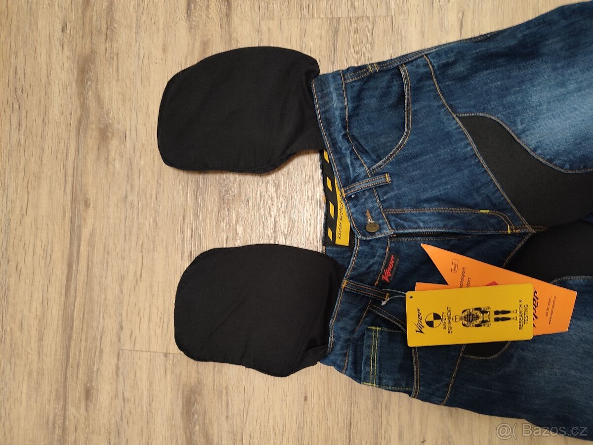 Motocyklové jeansy Viper - nepoužité vel. 32 - 9