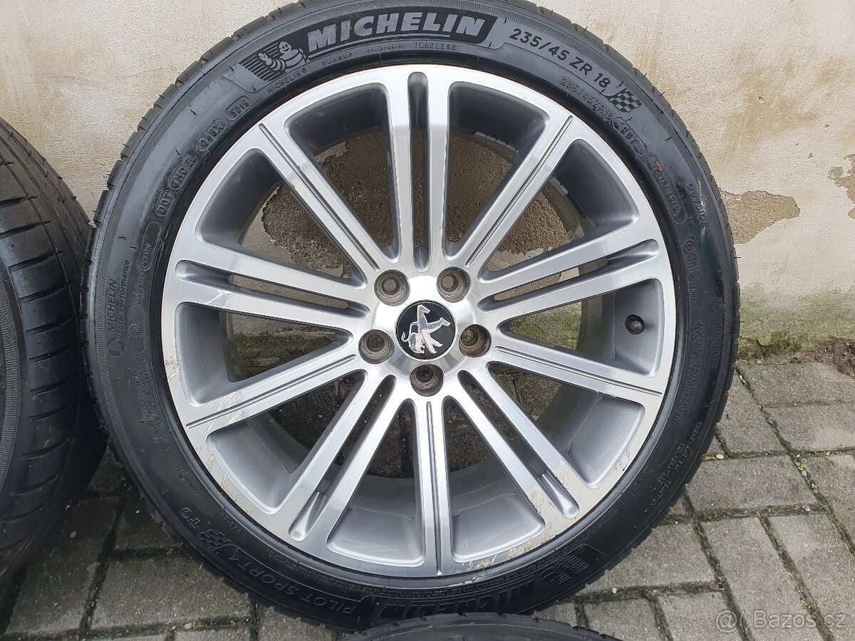 Alu kola peugeot 5x108 r18 8j et27 pneu 235/45/18 - 9