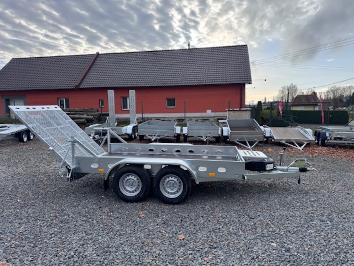 Přívěsný vozík 300x150cm, 2700kg, rampa - 9