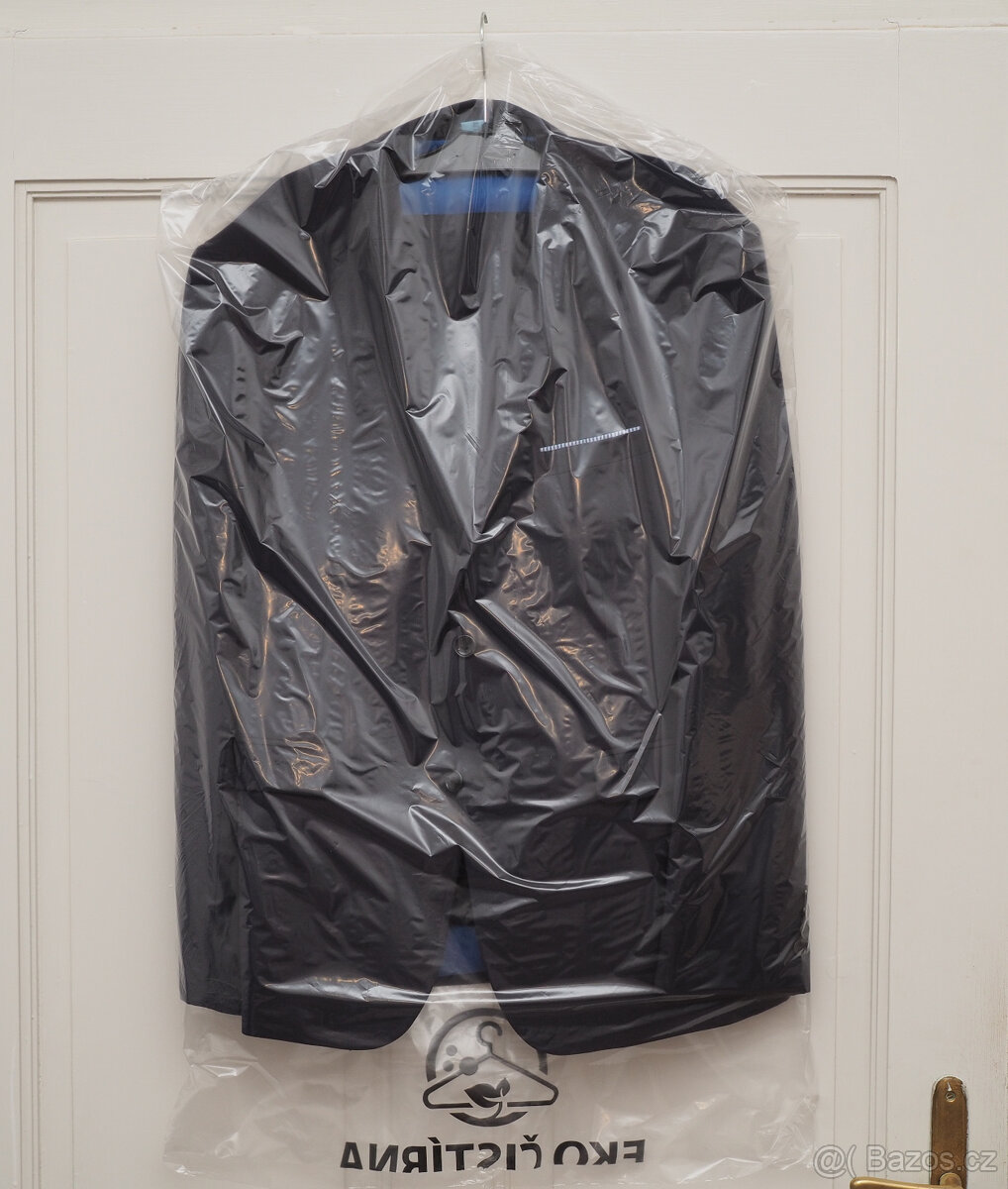 Tmavě modrý pánský oblek vel. L - 9