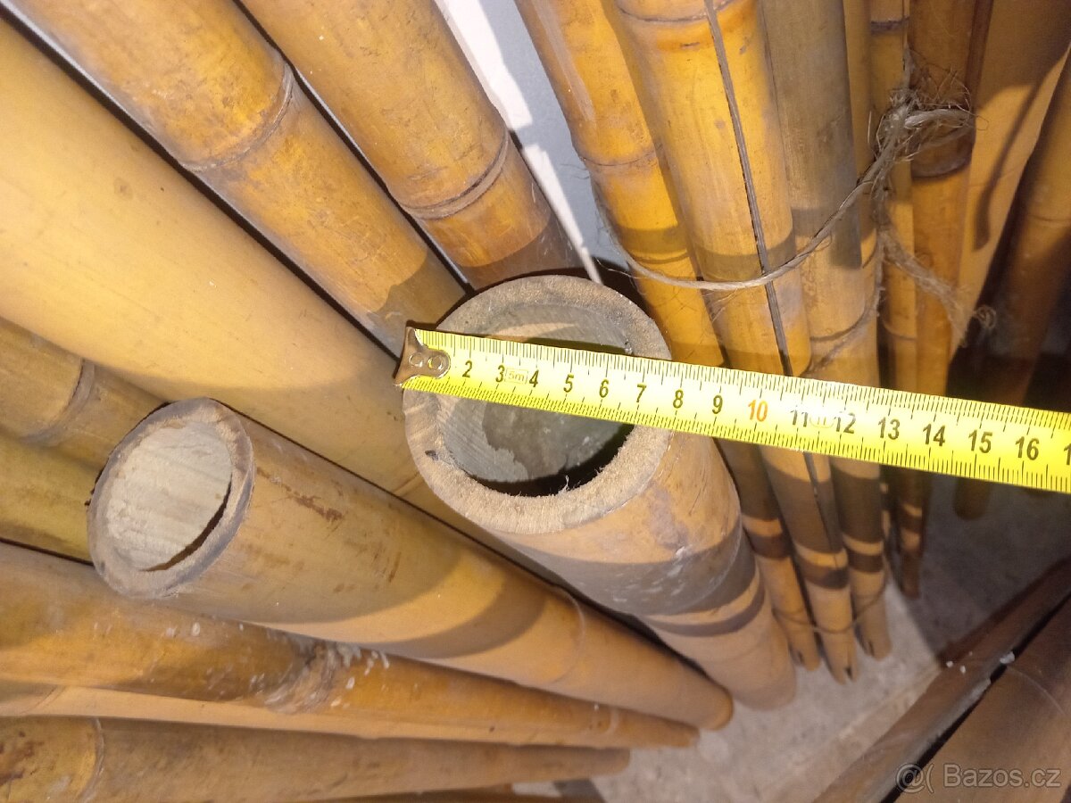 Bambus tyče mix, 1-3m, průměr 3-8cm - 9