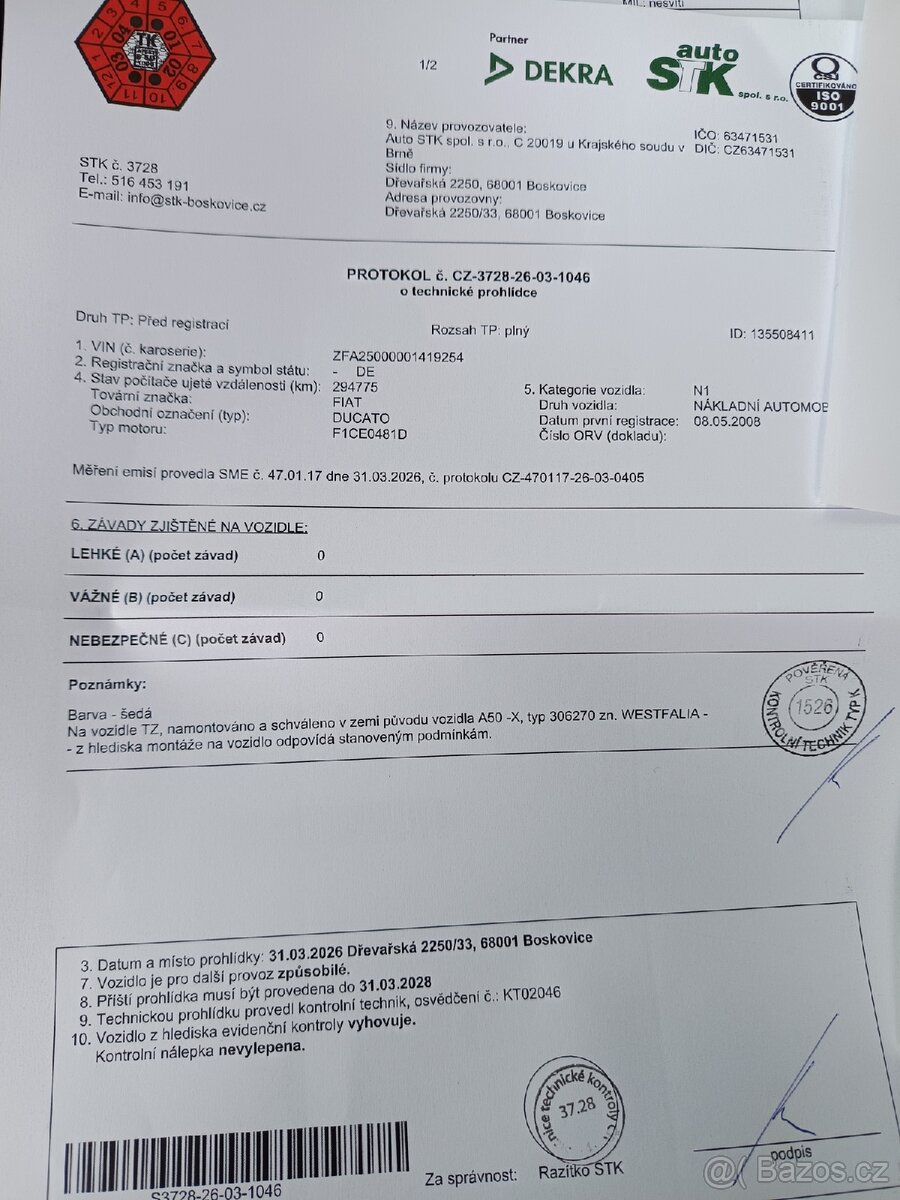 Fiat Ducato 3.0 - obytné, nová STK, Webasto - 9