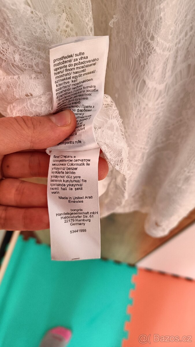 Bílé těhotenské/ kojící šaty Bonprix - 9