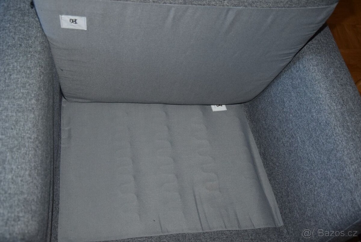 Křeslo IKEA KOARP potah Gunnared šedá, robustní a stabilní - 9