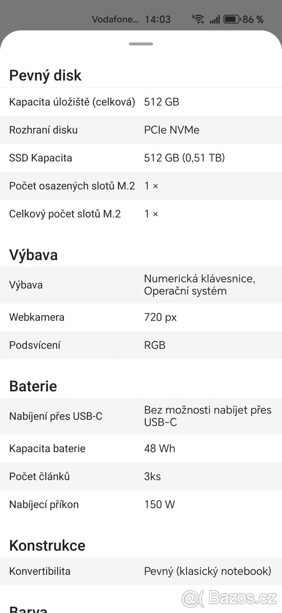 Herní notebook ASUS TUF Gaming F15 - 9