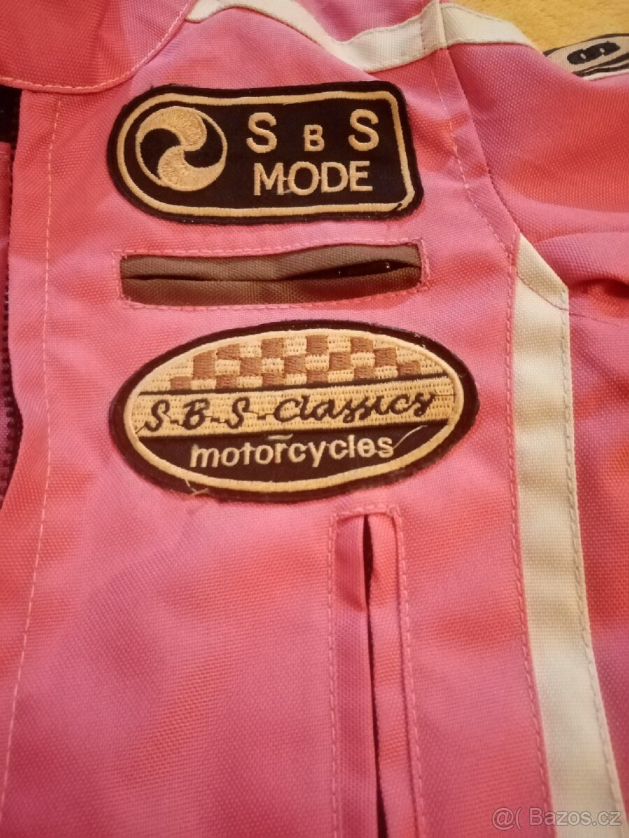 Dětská Motorkařská bunda růžová - 9