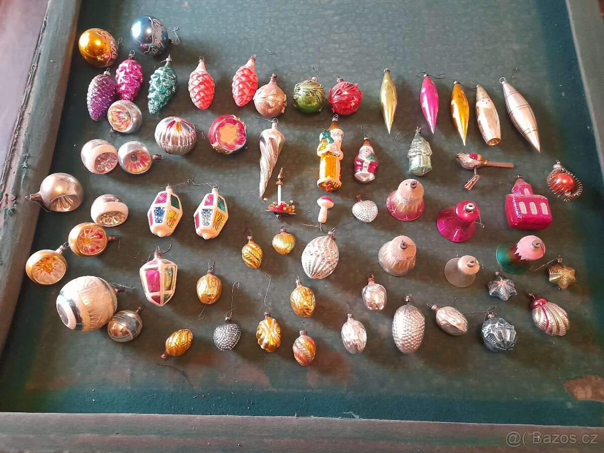 Staré vánoční ozdoby 61 kusů - 9