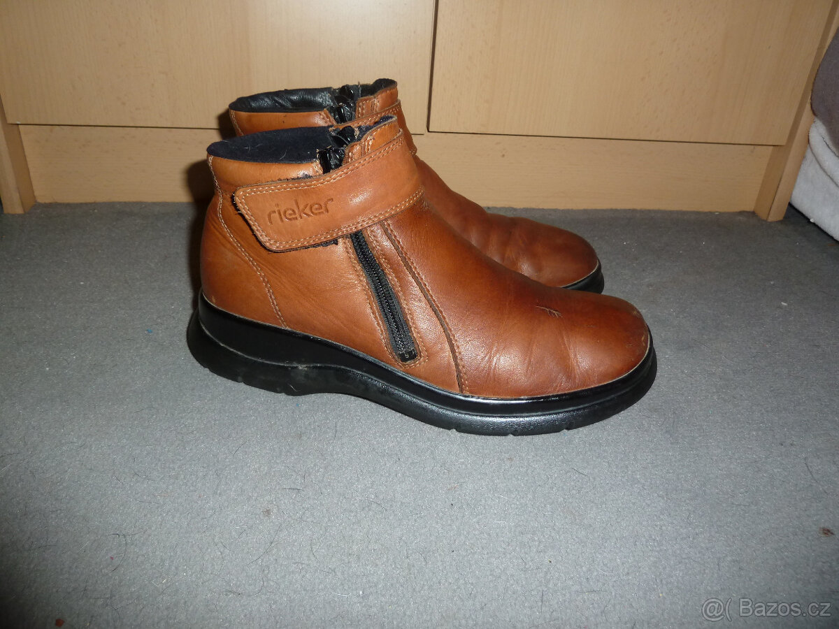 Boty zimní Rieker,kožené - 9