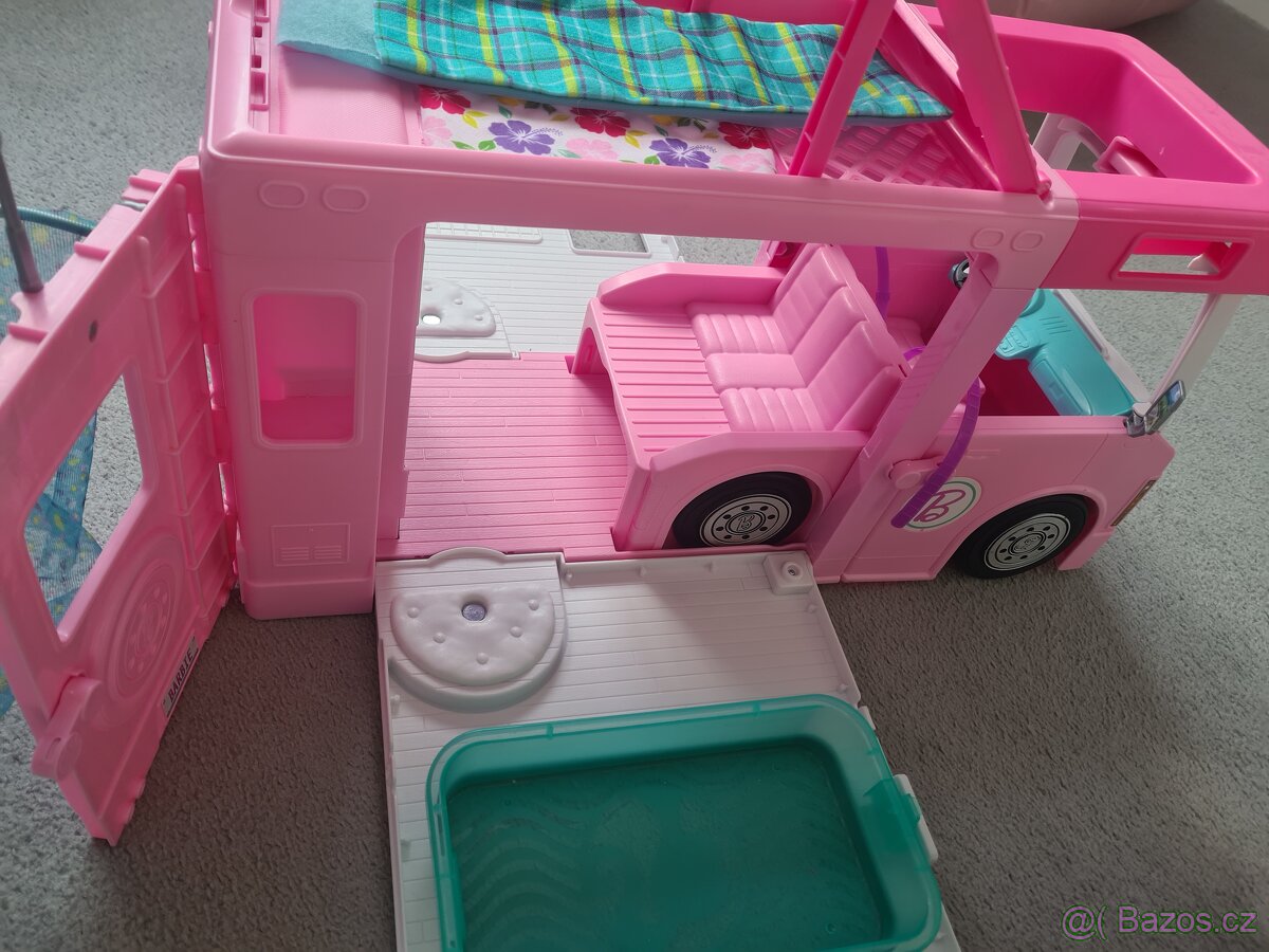 Barbie dům snů, karavan, panenky s doplňky - 9