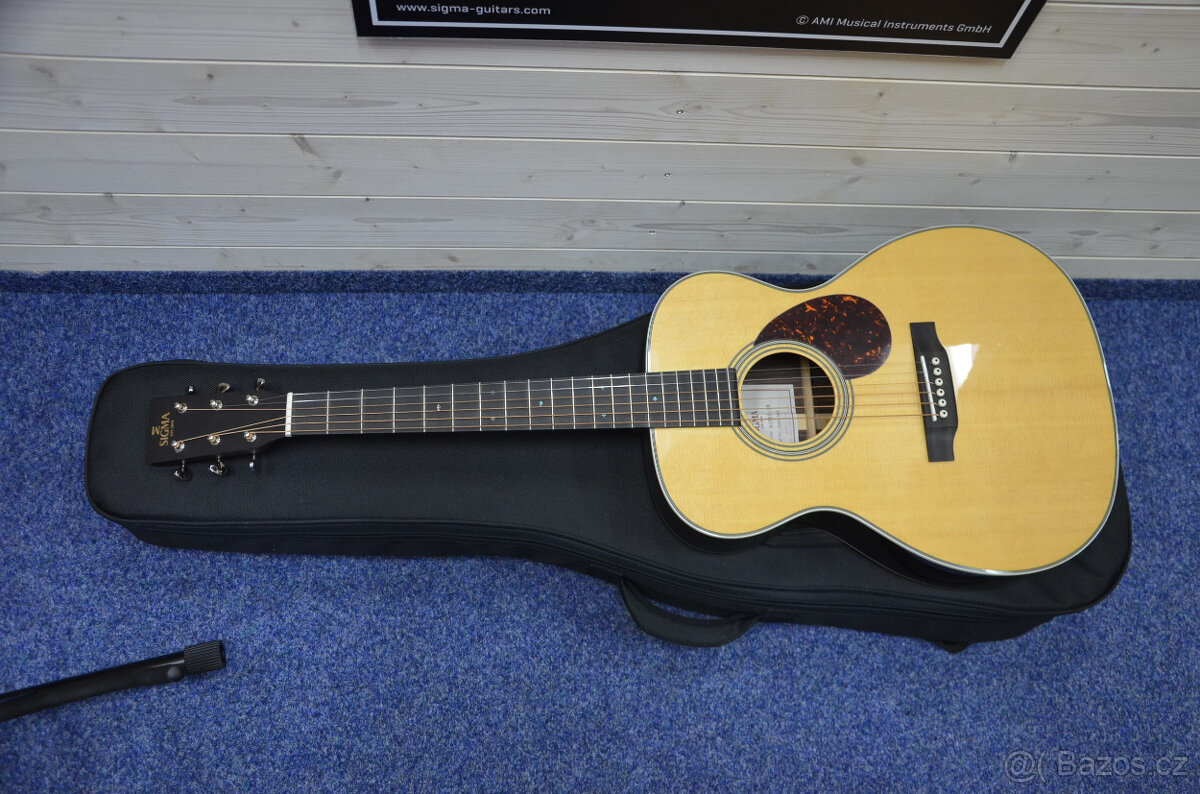 Celomasivní kytara 6 STRUNNÁ Sigma Guitars SOMR28 + POUZDRO - 9