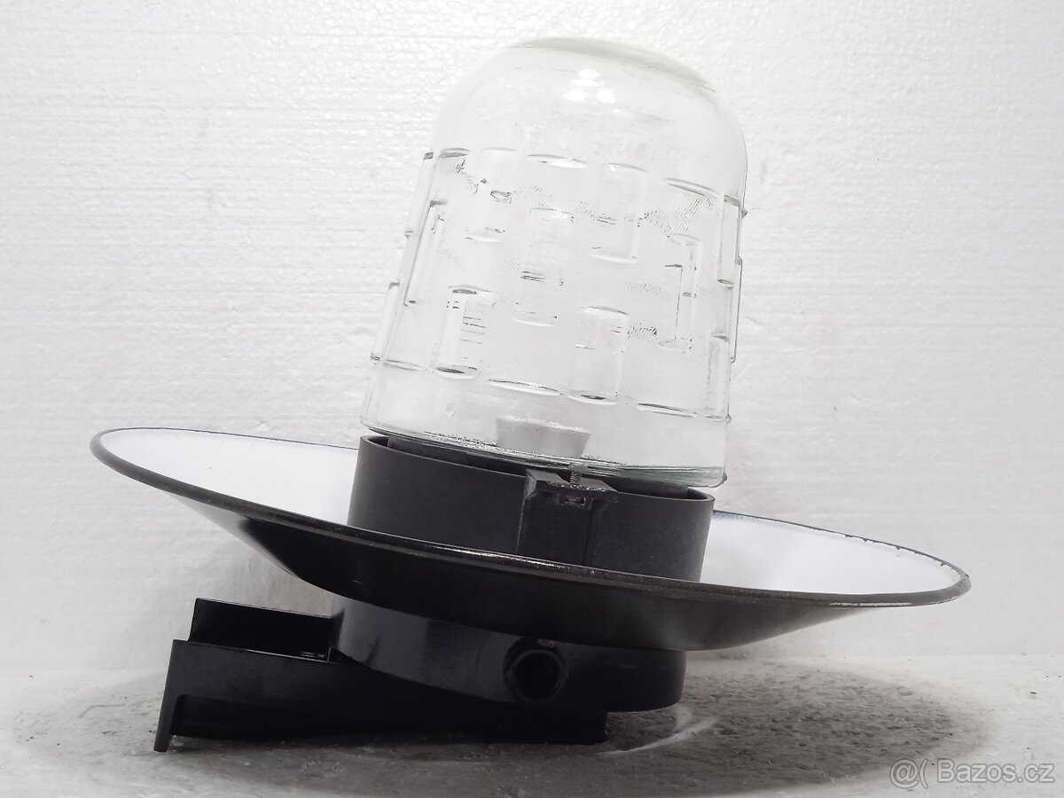 Smaltované nástěnné stropní retro světlo Industrial - 9