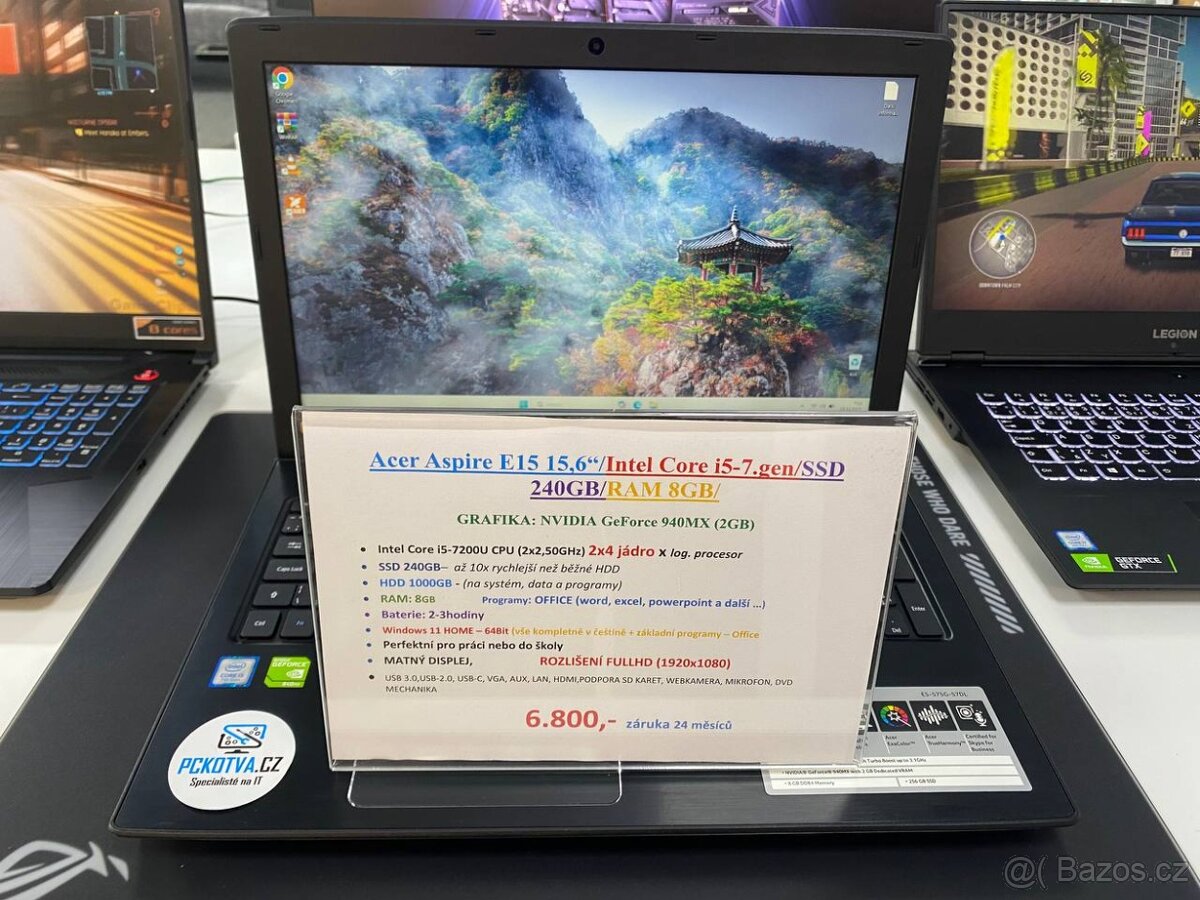 Acer Aspire E15 15,6“/Intel Core i5-7.gen/SSD 240GB/RAM 8GB/ - 9