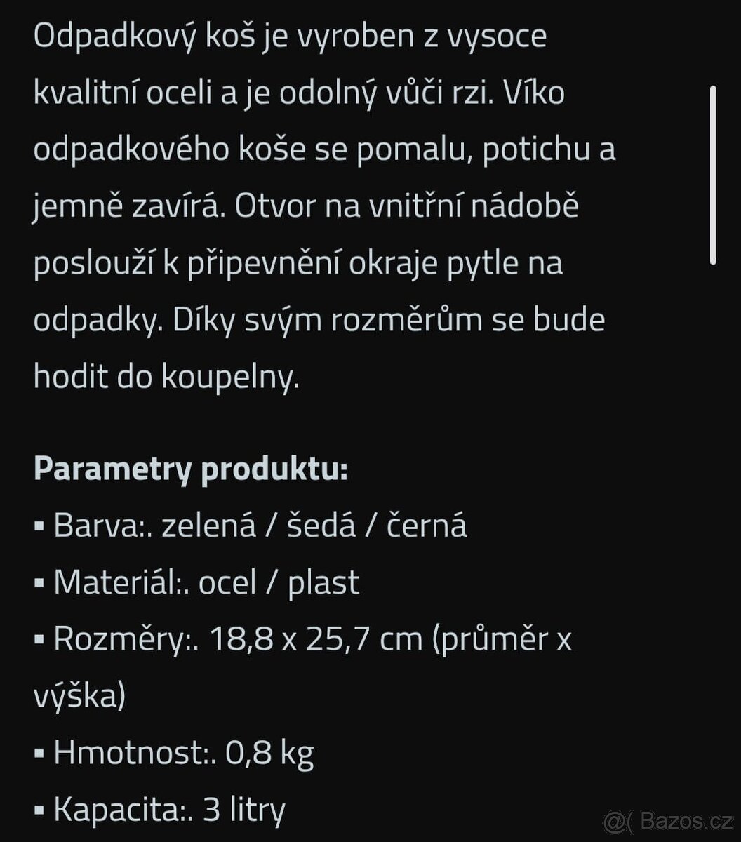 NOVÝ ODPADKOVÝ KOŠ 3 L - 9