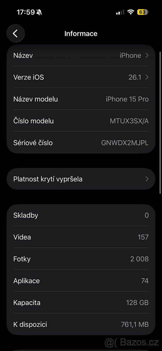 iPhone 15 Pro 128GB | Top stav | Baterie 90% + Velká výbava - 9