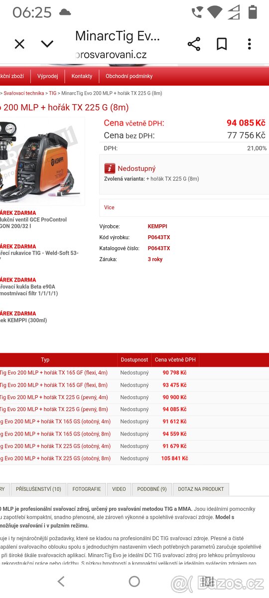 Prodám svářečky Kemppi Evo 200 MLP TIG - 9