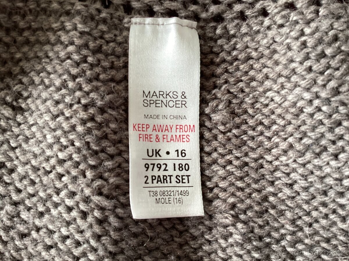 Dámský pletený kabát Zn. M&S, vel.38-42. - 9