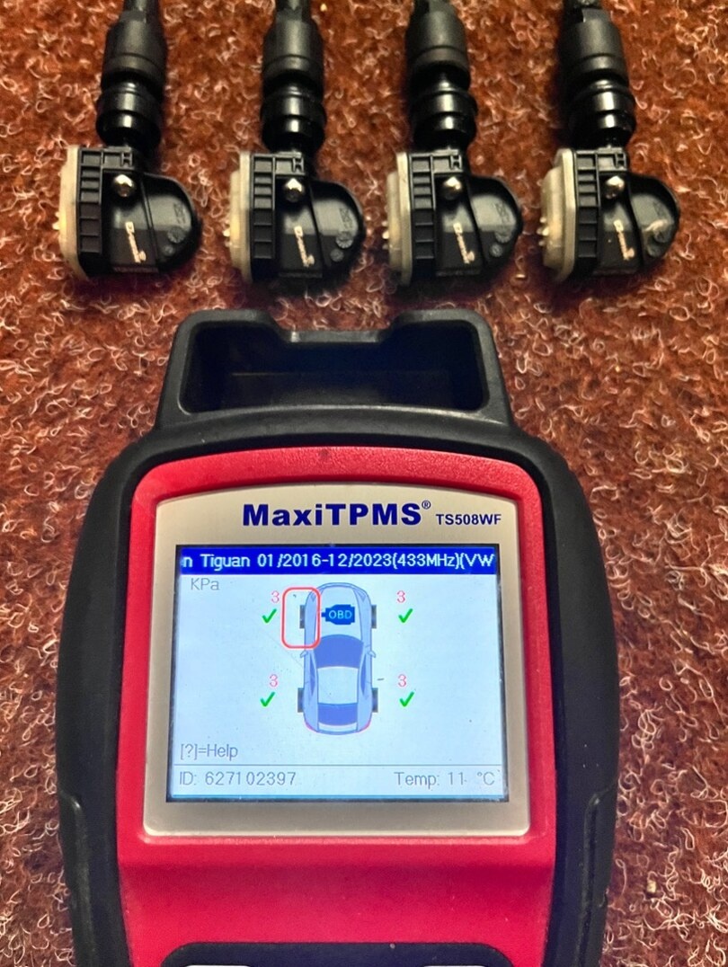 4x TPMS - Senzory - Volkswagen - 9