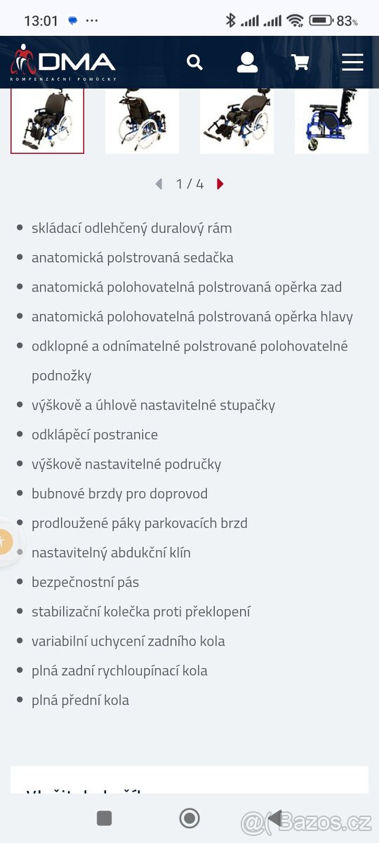 Polohovací invalidní vozík - 9