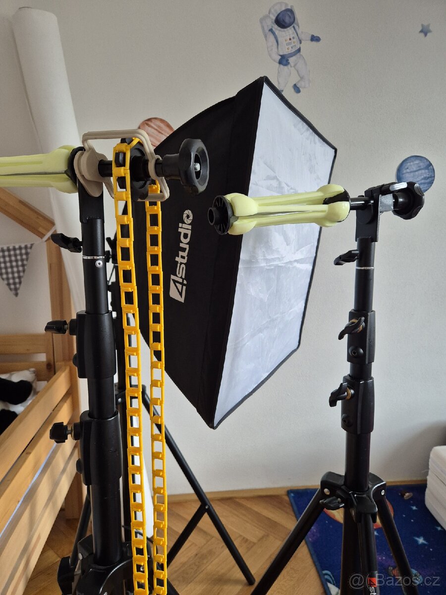 Fotografické studio, stativ, světlo, softbox, foto pozadí - 9