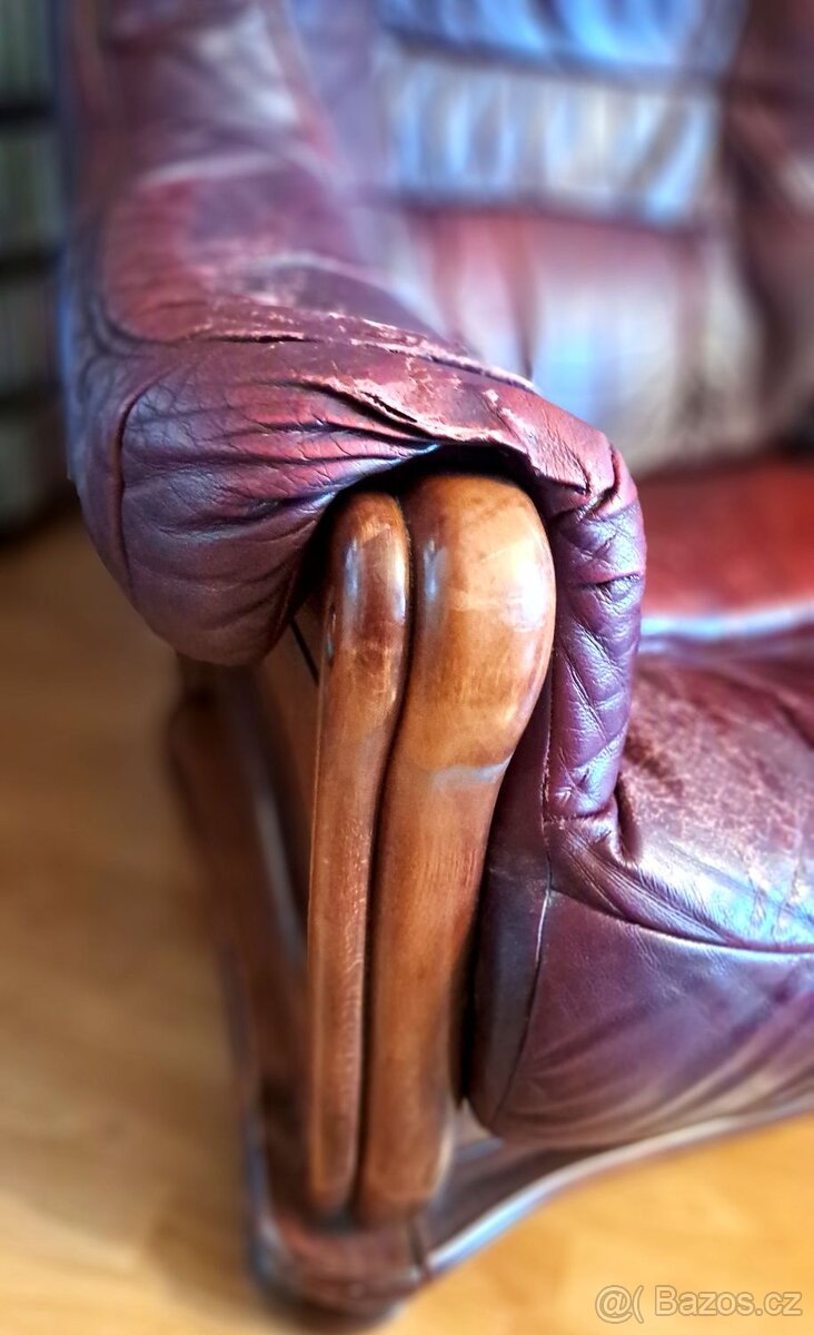 Kožená sedací souprava 3 + 1 + 1 - 9