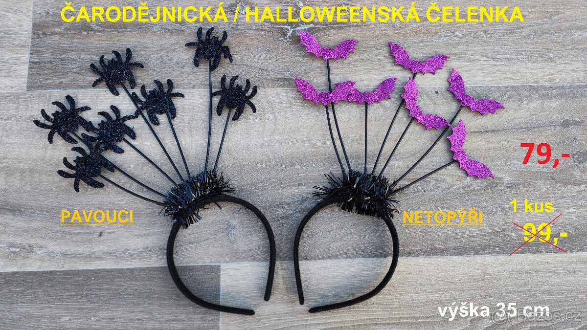 ČARODĚJNICE -doplňky - pavouk, hůlka, koště, nos... - 9