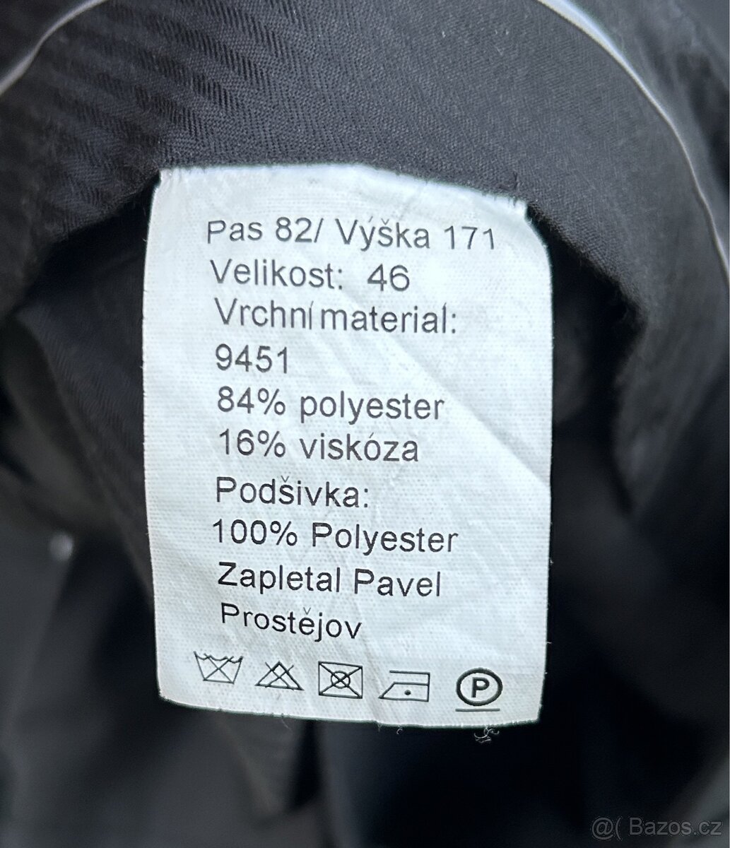Panský oblek 46 zn. Zapletal Pavel Prostějov - 9