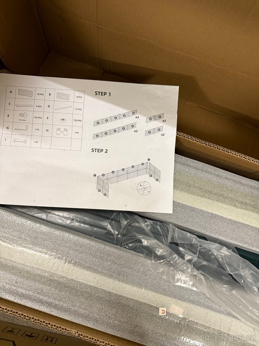 Vyvýšený zahradní záhon tmavě šedý - 9