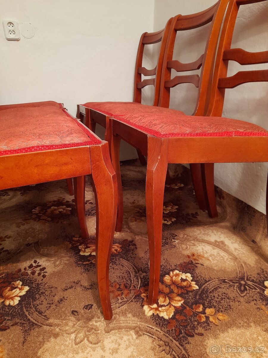Starožitné dřevěné židle 6 kusů. - 9